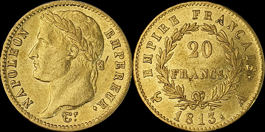 Goldmünze Frankreich 20 Francs Louis XVIII 1815